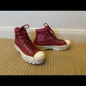 Red Gore-Tex Converse High Tops